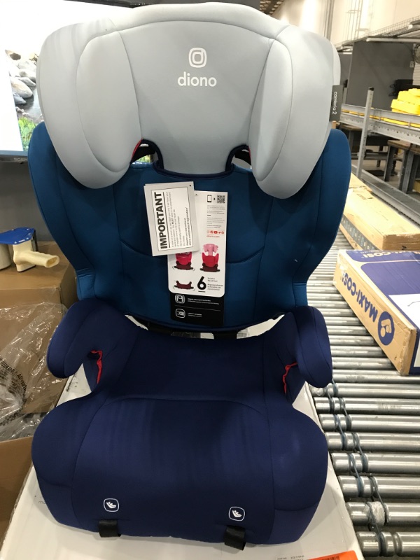 Photo 2 of Diono Cambria 2 XL 2022, Dual Latch Connectors, 2-in-1 Belt Positioning Booster Seat, High-Back to Backless Booster with Space and Room to Grow, 8 Years 1 Booster Seat, Blue NEW! Blue