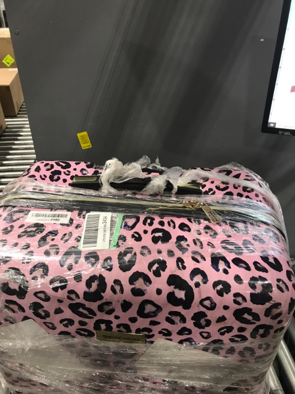 Photo 3 of Juicy Couture Women's Jane 3-Piece Hardside Spinner Luggage Set, Pink Leopard, One Size