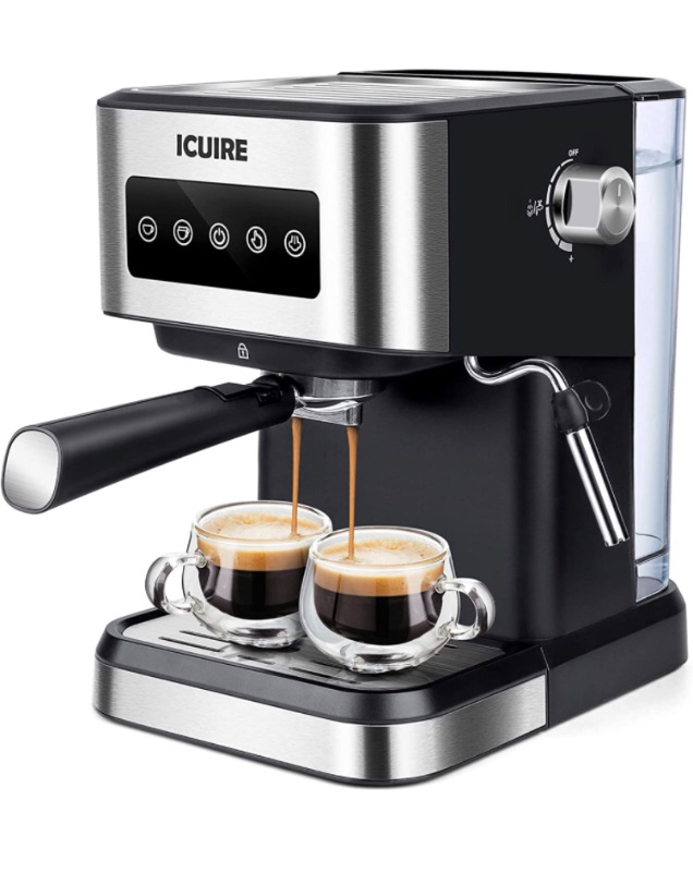 Photo 1 of CUIRE Espresso Machine with Milk Frother, 20 Bar Pump Pressure Coffee Machine, 1.5L/50oz Removable Water Tank, 1050W Semi-Automatic Espresso/Latte/Cappuccino Machines for Home Barista, Office