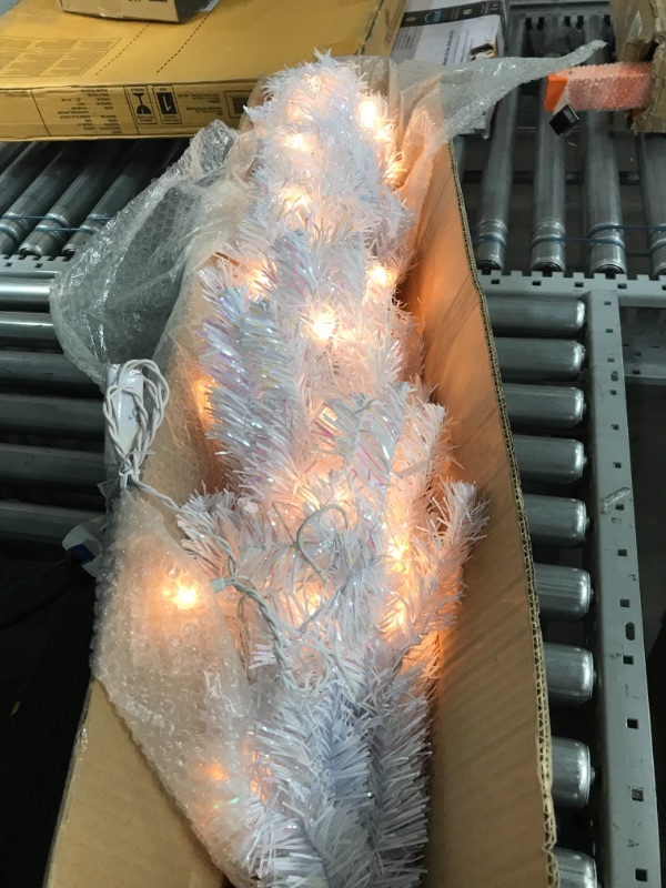 Photo 2 of ** tested** National Tree Co. 4 Foot White Iridescent Pre-Lit Christmas Tree, One Size , White
