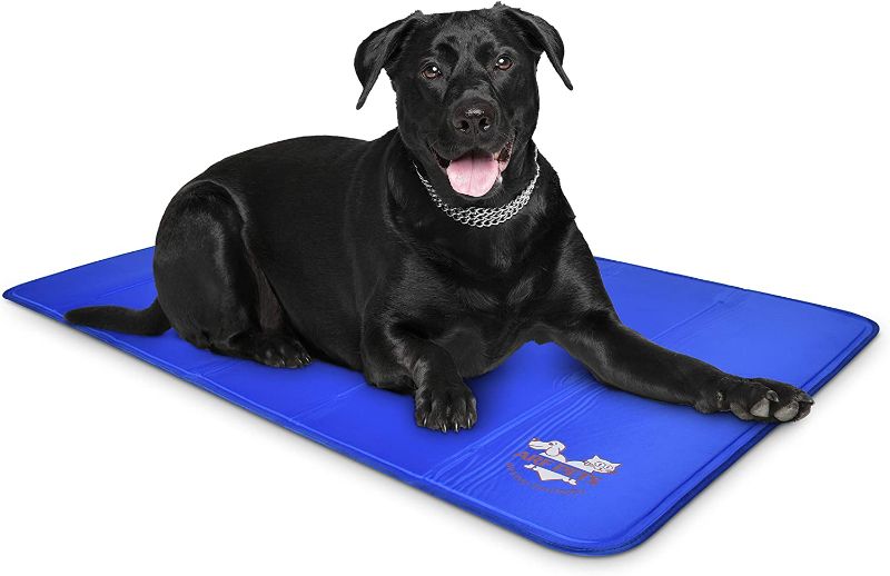 Photo 1 of Arf Pets Dog Cooling Mat 35” x 55” Pad for Kennels, Crates & Beds, Non-Toxic, Solid Self Cooling Gel .No Fridge or Electricity Needed
