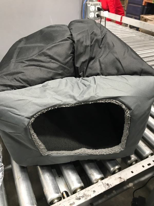 Photo 2 of Indoor Dog House – Covered Dog Bed with House Shape and Removable Sherpa Lined Pad – Pet Tent for Cats or Dogs up to 35lbs by PETMAKER