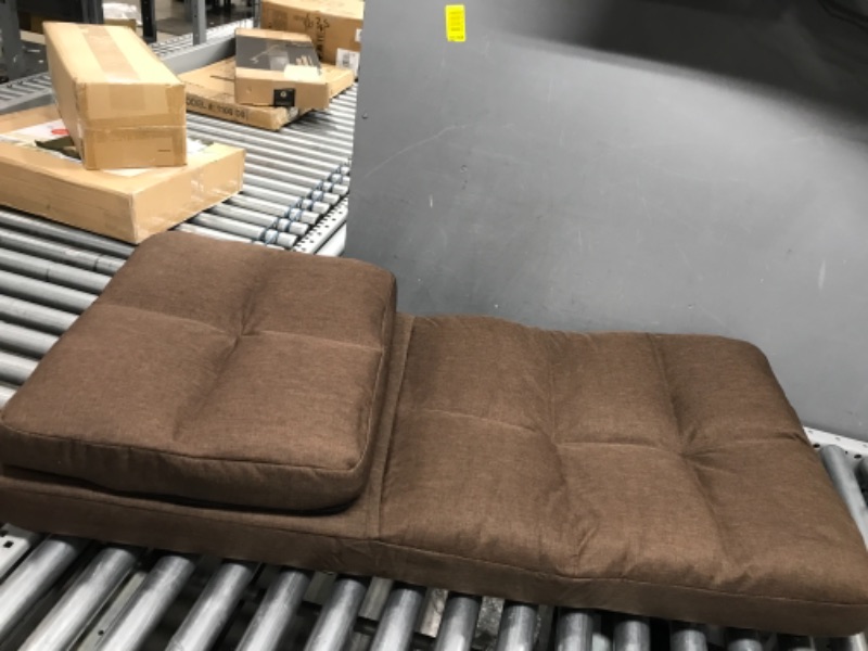 Photo 2 of *** PILLOW NOT INCLUDED** Giantex Triple Fold Down Sofa Bed, Adjustable Floor Couch Sofa with One Pillow, 6 Reclining Position, Convertible Upholstered Guest Sleeper, Modern Folding Lounge Chaise for Living Room and Bedroom