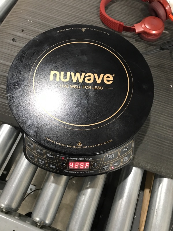 Photo 3 of ** TESTED** NUWAVE Gold Precision Induction Cooktop, Portable, Powerful with Large 8” Heating Coil, 100°F to 575°F, 3 Wattage Settings 600, 900, and 1500 Watts, 12” Heat-Resistant Cooking Surface