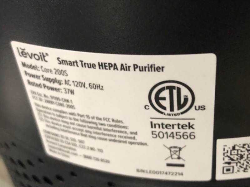 Photo 5 of **makes sound when on**
LEVOIT Air Purifiers for Home, Smart WiFi Alexa Control, H13 True HEPA Filter for Allergies, Pets, Smoke, Dust, Pollen, Ozone Free, 24db Quiet Cleaner
