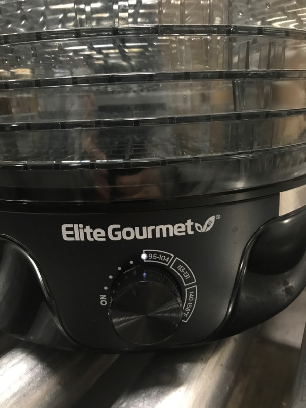 Photo 3 of Elite Gourmet EFD319 Food Dehydrator, 5 BPA-Free 11.4" Trays Adjustable Temperature Controls, Jerky, Herbs, Fruit, Veggies, Dried Snacks, Black