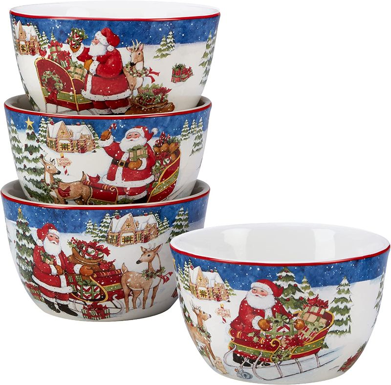 Photo 1 of Certified International Santa's Workshop 4 Pc. Dinnerware Set, Service for 4, Multicolor
