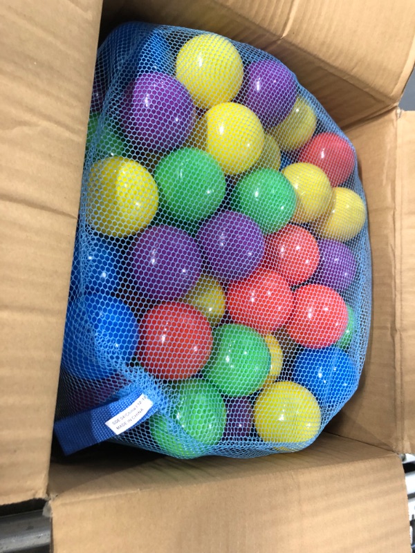 Photo 2 of 200 Ball Pit Balls for Kids – Plastic Ball Refill Pack for Kids | Phthalate and BPA Free Non-Toxic Plastic Ball Pack | Reusable Storage Bag with Zipper – Sunny Days Entertainment
