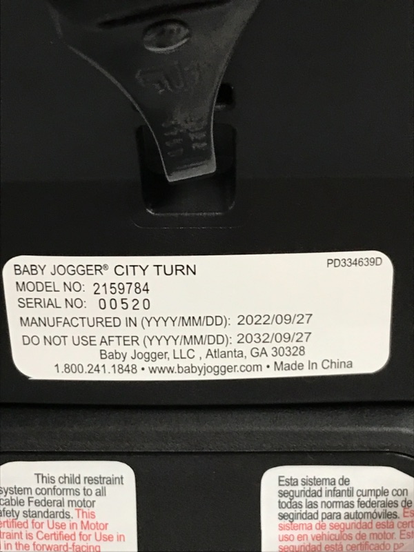 Photo 3 of Baby Jogger City Turn Rotating Convertible Car Seat | Unique Turning Car Seat Rotates for Easy in and Out, Onyx Black