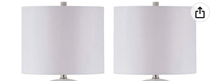 Photo 1 of *PARTS*   Signature Design by Ashley Steuben Textured Ceramic Table Lamp, Set of 2 Lamps, 25", Solid White