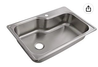 Photo 1 of 33-inch Stainless Steel Single Bowl Drop-in Sink
