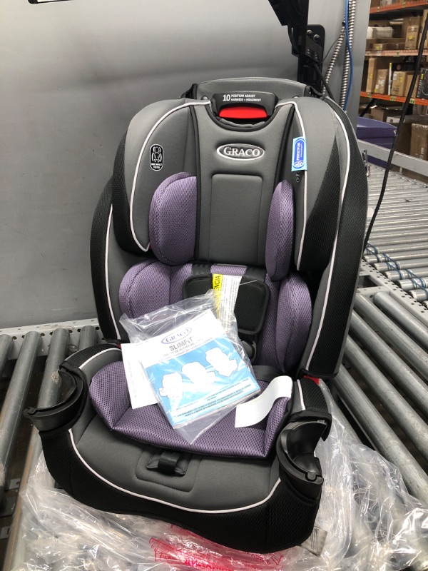 Photo 2 of Graco SlimFit 3 in 1 Car Seat, Slim & Comfy Design Saves Space in Your Back Seat, Annabelle, 1 Count (Pack of 1) SlimFit Annabelle