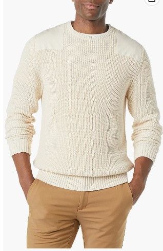 Photo 1 of Goodthreads Men's Soft Cotton Military Sweater - Small 