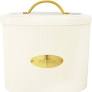 Photo 1 of Creative Co-Op DF2516 Oval Metal Lid Bread Box, Off-White
