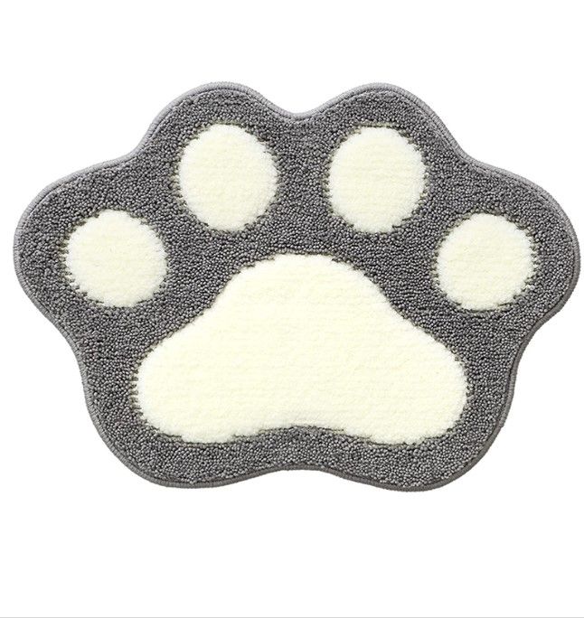 Photo 1 of CHDN Water Absorbent Non-Slip Mat Machine Washable Bathroom Rugs Mats Shower Room Used in Bathroom Bath Mat Etc.Soft Microfiber Bath Mat Cute Bathroom Mat (CatpawG)
