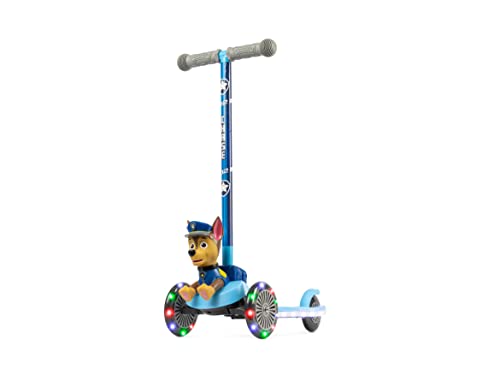 Photo 1 of Paw Patrol Chase Kick Scooter for Kids, Self-Balancing 3 Wheeled Light up Scooter with Extra Wide Anti-Slip Deck, Rear Brake, Lean to Steer, Lightweig
