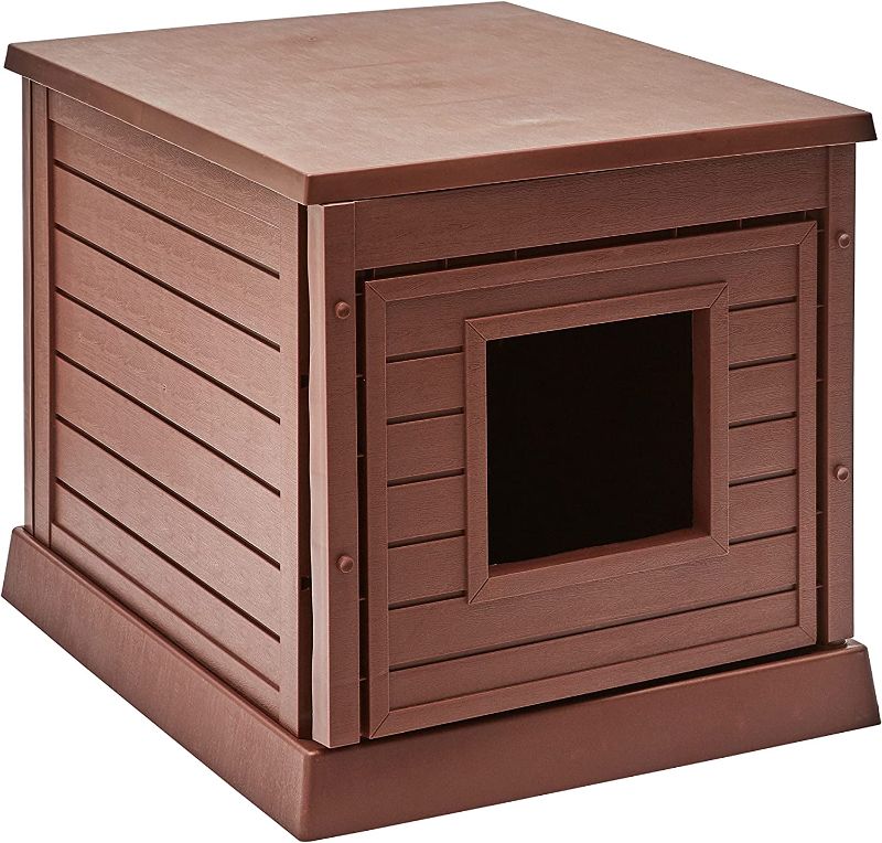 Photo 1 of Amazon Basics Cat Litter Box Enclosure, Easy Assembly Furniture Style Cover, Single Door
