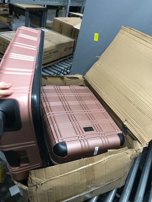 Photo 2 of Ben Sherman Nottingham Lightweight Hardside 4-Wheel Spinner Travel Luggage, Rose Gold, 2-Piece Set (20" & 28")
