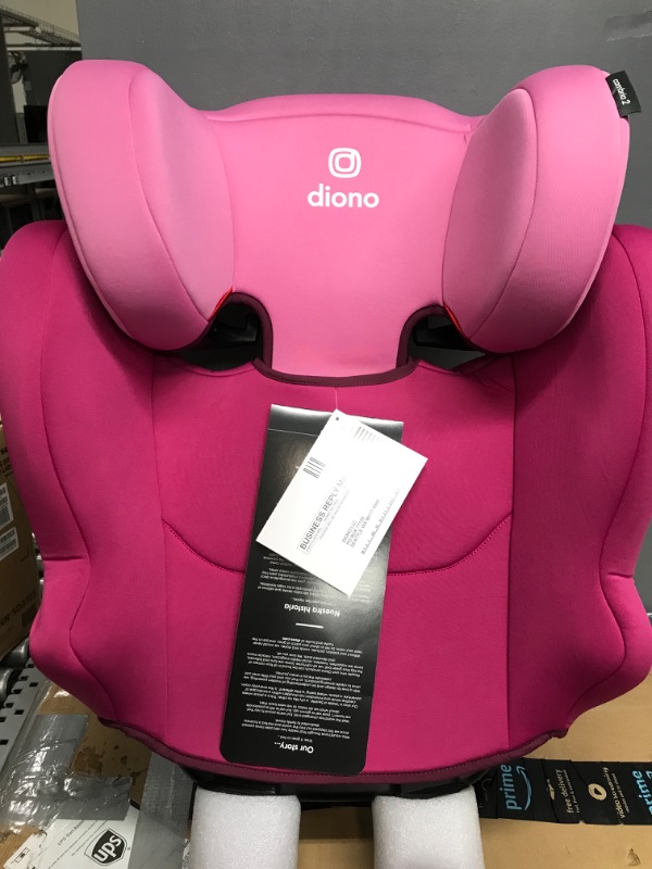 Photo 4 of Diono Cambria 2 XL, Dual Latch Connectors, 2-in-1 Belt Positioning Booster Seat, High-Back to Backless Booster with Space and Room to Grow, 8 Years 1 Booster Seat, Pink 2020 Pink