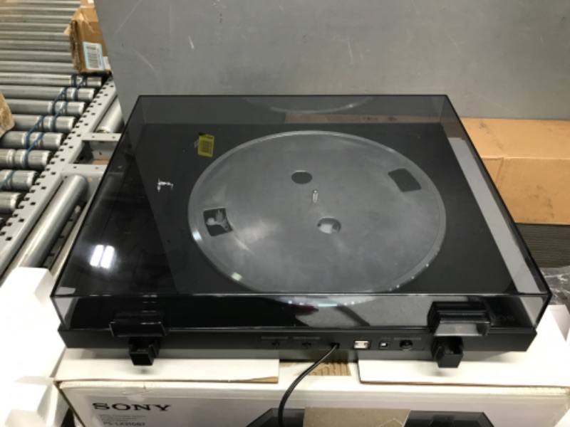 Photo 2 of Sony PS-LX310BT Belt Drive Turntable: Fully Automatic Wireless Vinyl Record Player with Bluetooth and USB Output Black