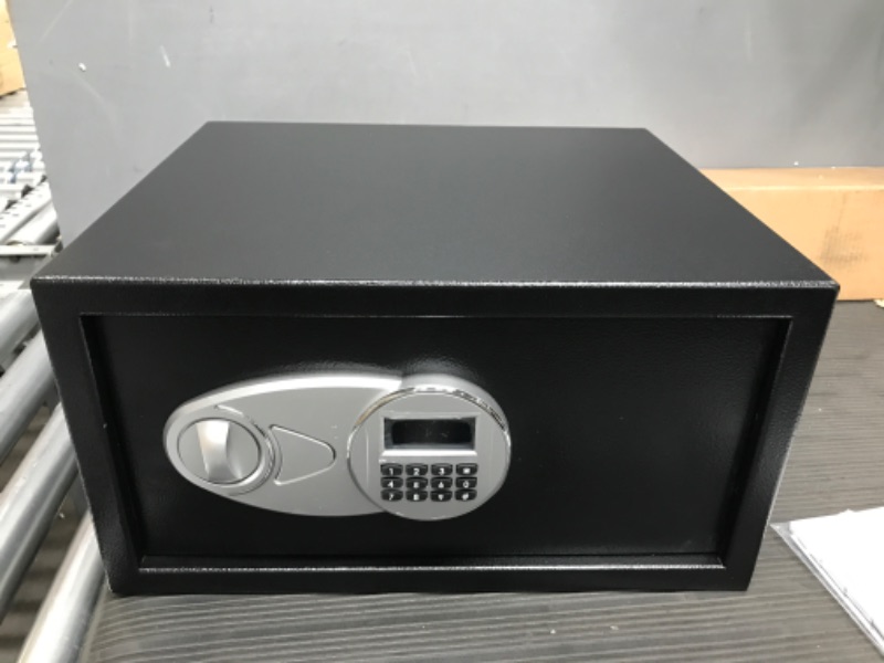 Photo 1 of Amazon Basics Steel Security Safe with Programmable Electronic Keypad - Secure Cash, Jewelry, ID Documents - Black, 1 Cubic Feet, 16.93 x 14.57 x 9.06 Inches 1.0 Cubic Feet Keypad Lock