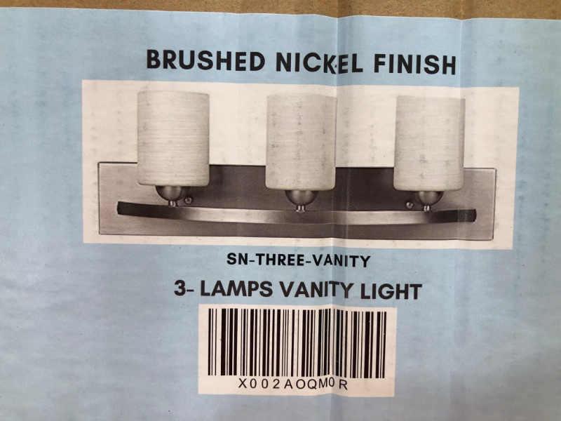 Photo 1 of  3-Lights Bathroom Vanity Light | 24 Inches Modern Brushed Nickel