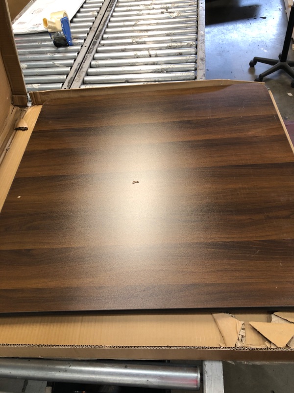 Photo 2 of Flash Furniture 36'' Square Table Top with Natural or Walnut Reversible Laminate Top Natural/Walnut 36 in Square Reversible Laminate