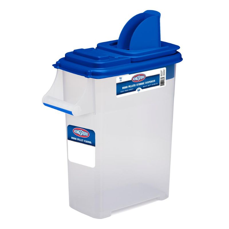 Photo 1 of 16.5 X 14.5 in. Plastic Pellet Dispenser for Universal, Blue - Missing lid 
