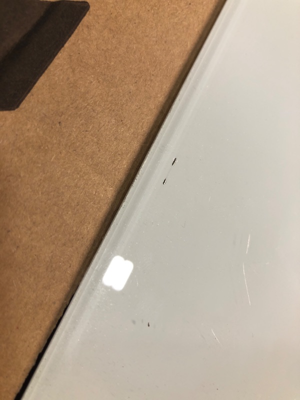 Photo 1 of SCRATCHED***Quartet Glass Whiteboard, Magnetic Dry Erase White Board, 4' x 3', Frameless Infinity Wall Hanging Mount, Home School Supplies or Home Office Decor, Includes 2 Magnets, 1 Dry Erase Marker (G4836W) White 4' x 3' Board
