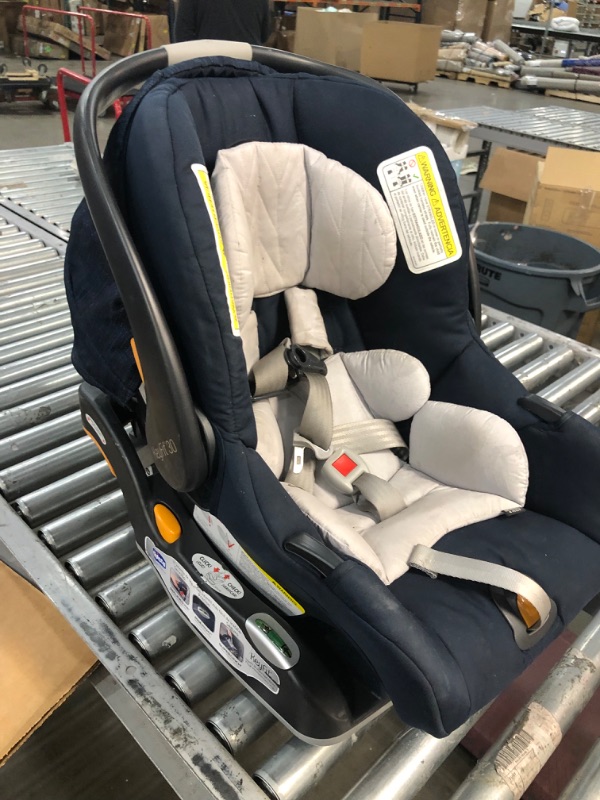 Photo 5 of Chicco Bravo 3-in-1 Trio Travel System, Bravo Quick-Fold Stroller with KeyFit 30 Infant Car Seat and base, Car Seat and Stroller Combo | Brooklyn/Navy Brooklyn Bravo