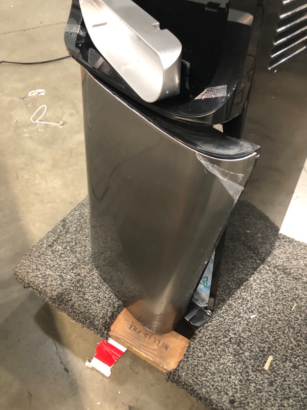Photo 8 of ***PARTS ONLY*** DAMAGED Brio Bottom Loading Water Cooler Water Dispenser – Essential Series - 3 Temperature Settings - Hot, Cold & Cool Water - UL/Energy Star Approved
**DENTS, CRUSHED, BROKEN ON TOP, BOTTOM DOOR BROKEN, POWERED ON**
