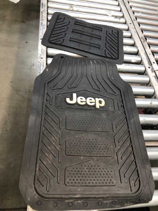 Photo 2 of **MISSING 2**INCOMPLETE***
, Jeep Weatherpro 4 Piece Floor Mats Set, Floor Mats by Plasticolor (001668R01) , Black
