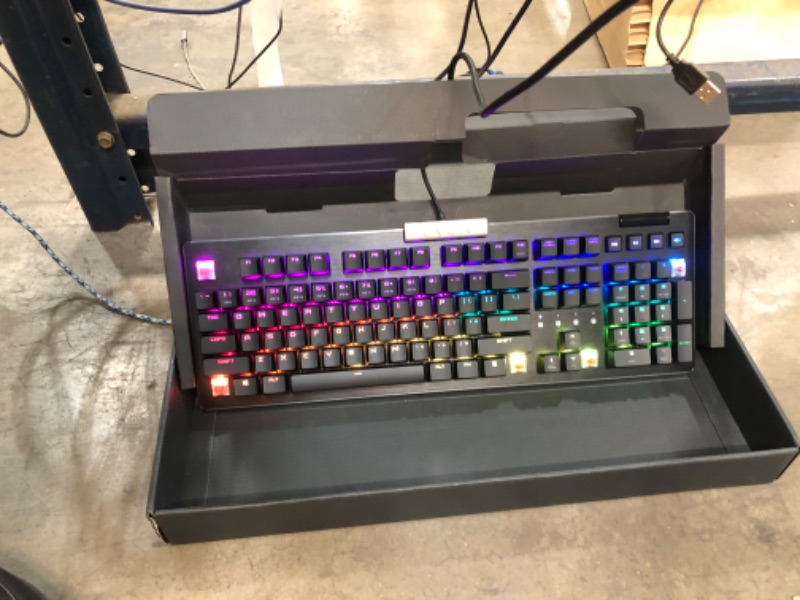 Photo 3 of EVGA Z15 RGB Gaming Keyboard, RGB Backlit LED, Hotswappable Mechanical Kailh Speed Silver Switches (Linear), 821-W1-15US-KR