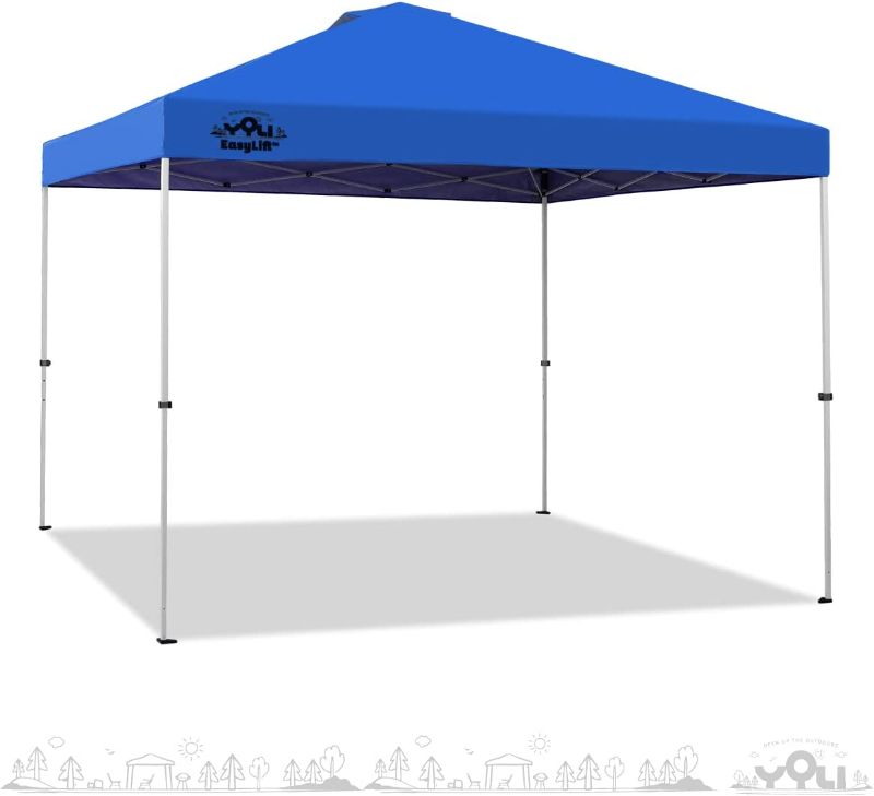 Photo 1 of 
YOLI Moab EasyLift 100 10’x10’ Instant Pop-Up Canopy Tent with Wheeled Carry Bag and Bonus 4 Anchor Bags
Color:Blue