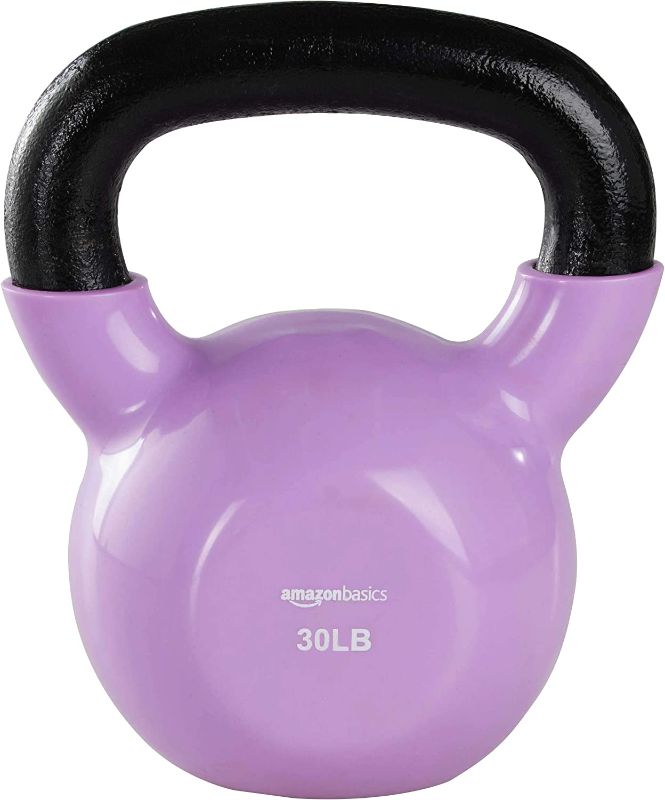 Photo 1 of 
Amazon Basics Vinyl Coated Cast Iron Kettlebell Weight
Style:30lb
Pattern Name:Kettlebell