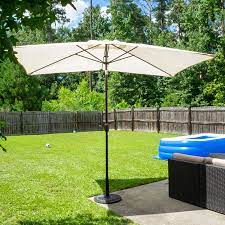 Photo 1 of 6.5 x 10 ft Rectangular Patio Market Table Umbrella
