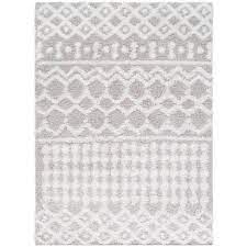 Photo 1 of 5'3"x7'3" Pinnacle Shag Global Rug Gray 
