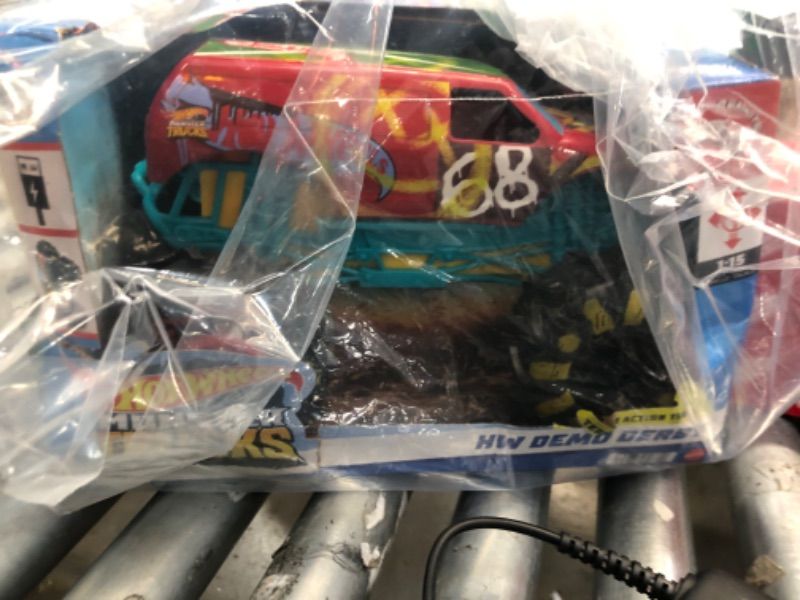 Photo 2 of ?Hot Wheels RC Monster Trucks 1:15 Scale HW Demo Derby, 1 Remote-Control Toy Truck with Terrain Action Tires, Toy for Kids 4 Years Old & Older HW DEMO DERBY RC