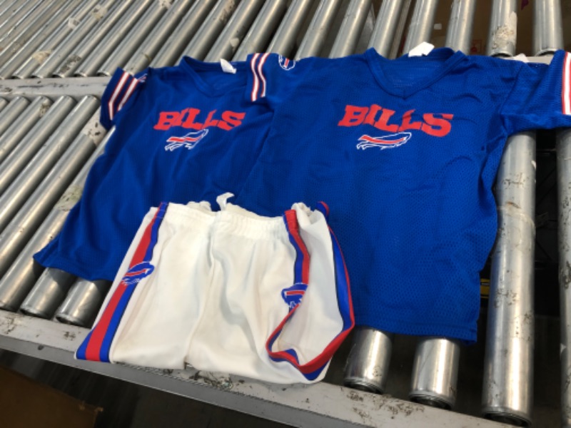 Photo 1 of Franklin Sports NFL Kids Football Uniform Set - NFL Youth Football Costume for Boys & Girls - Set Includes Helmet, Jersey & Pants Buffalo Bills Medium