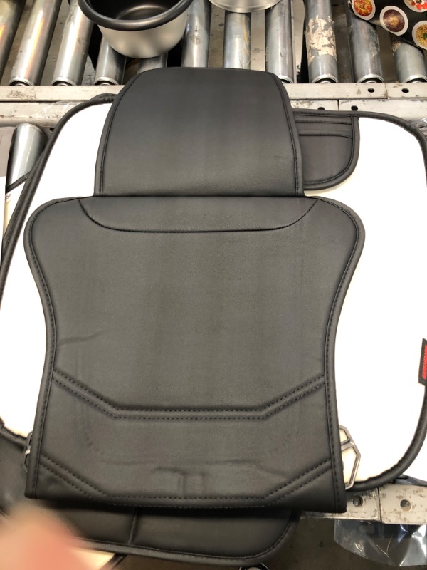Photo 1 of Motor Trend LuxeFit Black Seat Cover for Cars Trucks Van SUV (1 Piece), Premium Faux Leather Car Seat Cover, Easy to Install Automotive Seat Cover with Storage Pockets, Fits Most Vehicles 1 x Front Seat Cover Solid Black