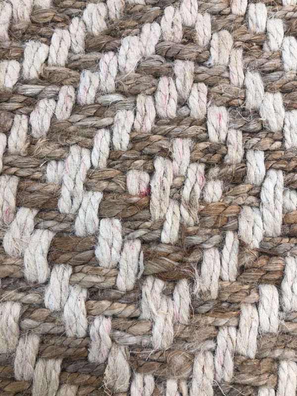 Photo 1 of   HAND WOVEN AREA JUTE RUG 4' 10 " X 7' 4"