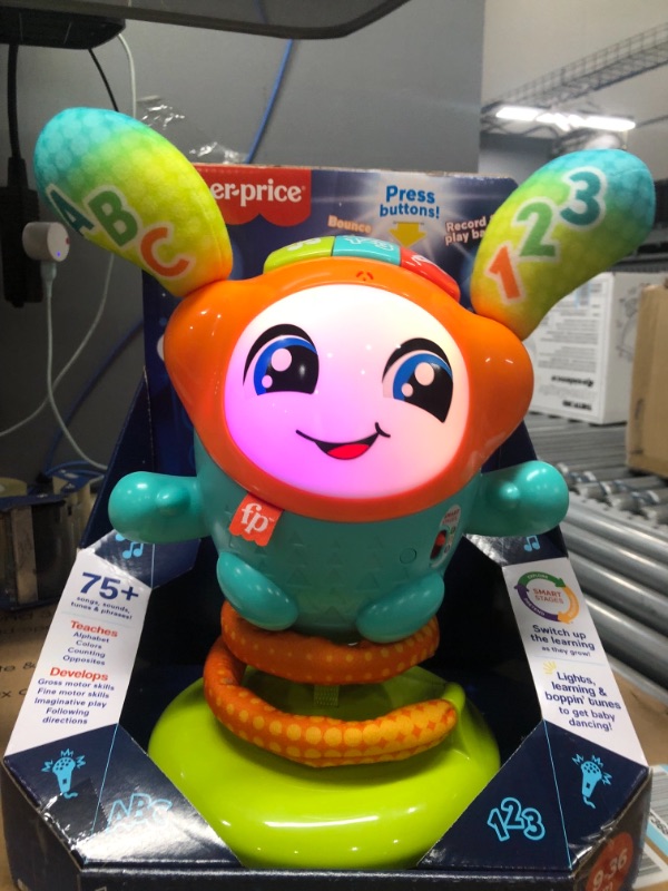 Photo 1 of Fisher-Price Interactive Baby and Toddler Learning Toy with Music, Lights and Bouncing Action, DJ Bouncin’ Beats ?