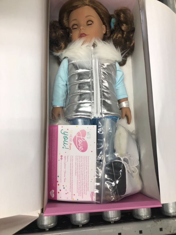 Photo 2 of Adora Amazing Girls 18-inch Doll, Ice Skating Ava (Amazon Exclusive) Compatible With Most 18 Inch Doll Accessories And Clothing (218803)