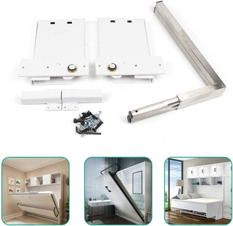 Photo 1 of DNYSYSJ DIY Murphy Bed Hardware Kit,Mounting Wall Springs Mechanism Heavy Duty Support Hardware DIY Kit for Queen Twin Size Bed with 2 Spring Hinges, 2 Legs and 2 Leg Mounting (Small Size)
