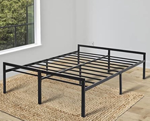 Photo 1 of Mofesun Metal Bed Frame King - Black Metal Platform Bed 14 Inch with Storage, Heavy Duty Easy Assembly No Box Spring Needed (King