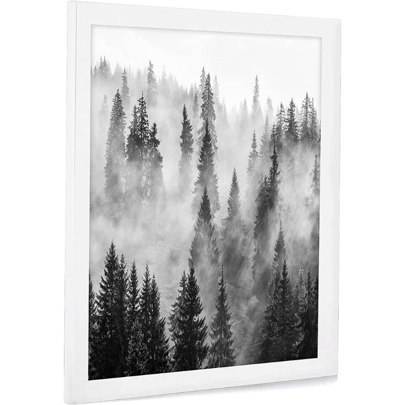 Photo 1 of Americanflat 24x24 Poster Frame in White with Polished Plexiglass - Horizontal and Vertical Formats with Included Hanging Hardware
