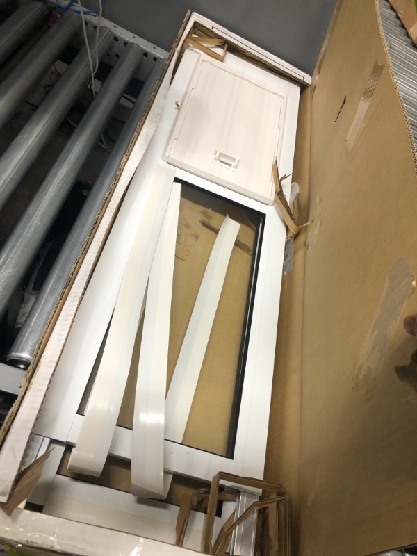 Photo 1 of Ideal Pet Products Sliding Glass Patio Dog Door, White, X-Large, 79"L x 1.88"W x 15.38"H