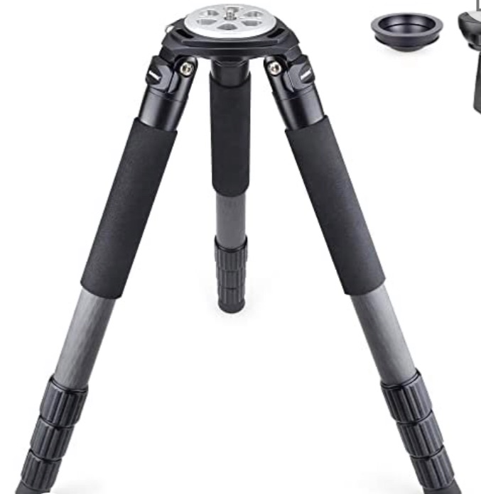 Photo 1 of Carbon Fiber Tripod INNOREL RT90C Bowl Tripods Professional Heavy Duty Camera Stand with 75mm Bowl Adapter for DSLR Cameras Compatible with Ball Head & Fluid Head, 63 inch, 40mm Tube 40kg Load