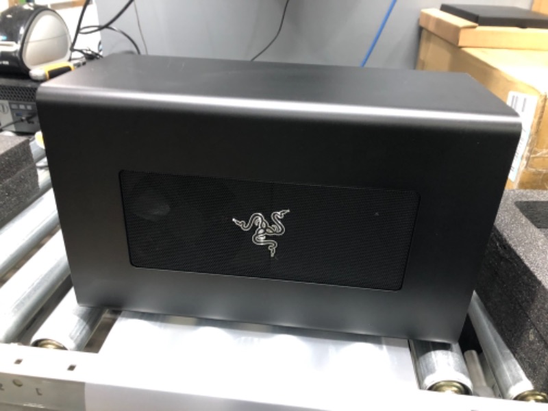 Photo 3 of Razer Core X Chroma Aluminum External GPU Enclosure (eGPU): Compatible with Windows & MacOS Thunderbolt 3 Laptops, NVIDIA /AMD PCIe Support, 700W PSU, 4x USB 3.1, 1x Gbit Ethernet, Chroma RGB, Black Classic Black Core X Chroma eGPU