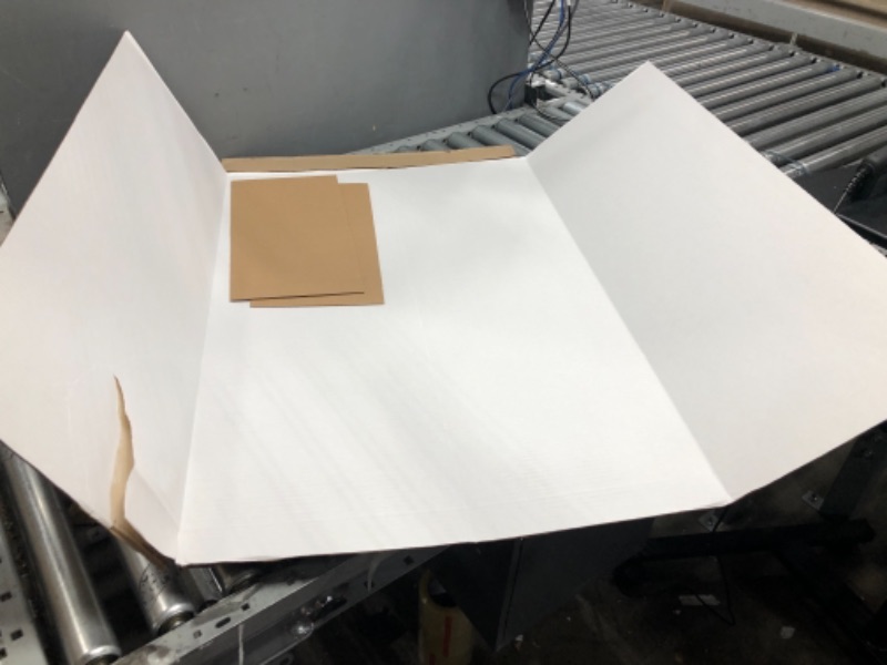 Photo 2 of Pacon® 80% Recycled Single-Walled Tri-Fold Presentation Boards, 48" x 36", White, Carton Of 24 24 Count